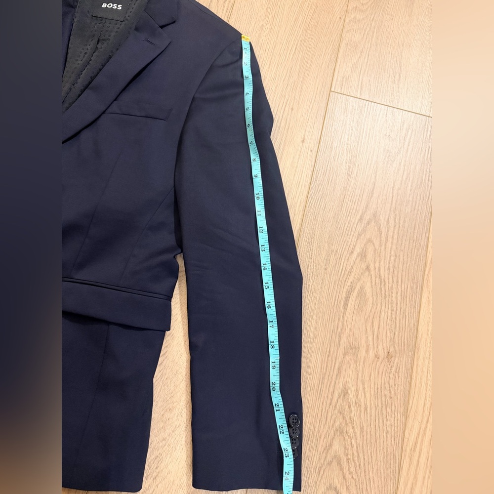 Boss Navy Blue Two-Button Suit set Size US36R Blazer and Pant US32R - Picture 9 of 16